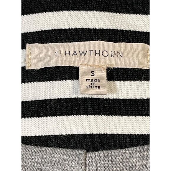 41 Hawthorne Black/White Stripe Blazer With Scrunched Arms SIZE-SMALL - Picture 2 of 5
